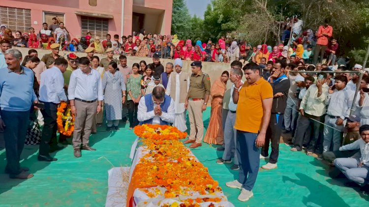 शहीद विनोद सिंह शेखावत का सैन्य सम्मान से अंतिम संस्कार